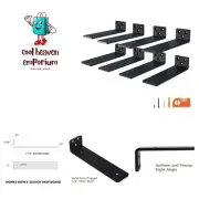 8-Pack 8 Inch Floating Shelf Brackets, Heavy Duty Hidden Shelves Bracket for ...