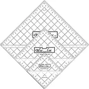 (One Rask) - Bloc Loc Half Square Triangle Ruler Set 5.1cm - 6.4cm 11cm,17cm, Acrylic Ruler