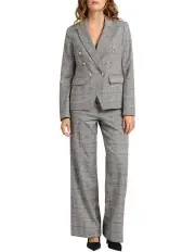 [Marcs] Love Maze Check Blazer in Black/White