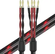 k4B-2B Bi-Wire Speaker Cable (2 banana plugs - 4 banana plugs) 1pair set (total 12banana plugs) k4B-2B (1.5M(4.92ft))