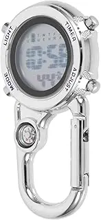 [BESPORTBLE] Mountaineering Watch Outdoor Carabiner Watch Pocket Watch Sport Watch Fob Watch Men Clip Clock Stopwatch Man Watch Digital Watch Carabiner Clip Date Button Battery Blue