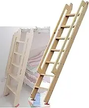 5 Step Bunk Bed Ladder, Wooden Loft Bed Ladder with Safety Handrails and Non-Slip Foot Pads, Suitable for Loft Bedroom Dormitories