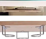 YYST Laptop Holder Mount Under Desk Laptop Mount Organizer Rack W/Screws