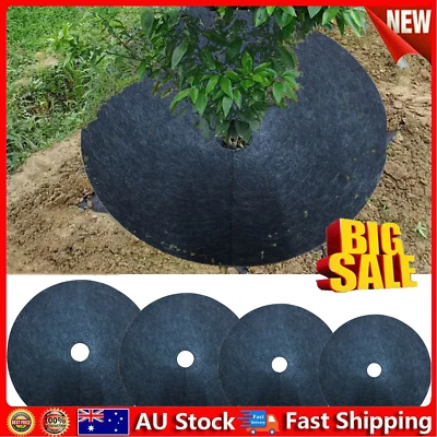 Mulch Ring Tree Protector Mats 12PCS - Non-woven Fabric Weed Guard for Shrub & T