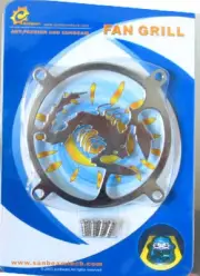80mm Laser cut Chrome Steel Scorpio Fan Grill