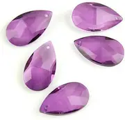 [MINZIHAO] 38mm/50mm/63mm/76mm Crystal Chandelier Teardrop Glass Trimming Pendant Glass Colorful Prism Hanging Drops Pendants (Color : Dark Purple, Size : 50mm 10pcs)