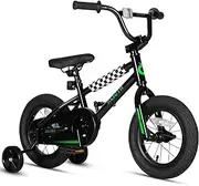 vollsch BMX Style Kids Bike for 2-8 Years Old Boys Girls Toddlers 12 14 16 Inches Bicycle with Training Wheels Coaster Brake, Multiple Color