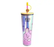 BT21 Collection Plastic Cup Straw Cup Cover Large Capacity Coffee Cup 800ml SP C