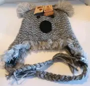 Andes Gifts Fleece Lined Acrylic / Alpaca Blend Ear Koala Hat NEW