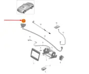 PORSCHE BOXSTER Spyder 981 RH A-Pillar Antenna Amplifier 99164711001 NEW GENUINE