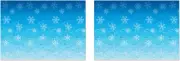 S20207AZ2 Snowflakes Backdrops 2 Piece, 4' X 30' Light Blue/White