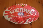 SYDNEY SWANS SHERRIN AFL FOOTBALL KANGAROO BRAND SYNTHETIC RUBBER