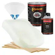 HOT ROD FLATZ Grand Prix White Quart Kit URETHANE Flat Auto Car Paint Kit