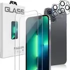 2x HD Full Screen Tempered Glass +2x Camera Lens Protector for iPhone 13 Pro Max