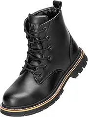 [PAMEILA] Steel Toe Boots for Women Men, Waterproof Lightweight Safety Work Boots Non-slip Composite toe Construction Shoes with 6"