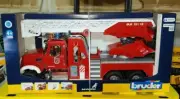 Bruder Mack Granite Fire Engine Truck w/ Working Water Pump Light Engine 02821
