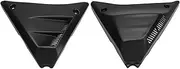 Battery Cover Motorcycle Triangle Side Battery Covers Fit For Harley 1982-1994 FXR 1999-2000 FXRS FXRP FXRT FXRII Battery Terminal Cover(Matte black)