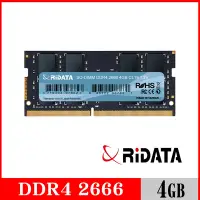 在飛比找Yahoo奇摩購物中心優惠-RIDATA錸德 4GB DDR4 2666/SO-DIMM