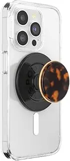 PopSockets Phone Grip Compatible with MagSafe, Phone Holder, Wireless Charging Compatible - Tortoise