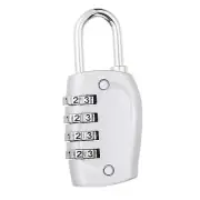 Combination Lock, 4 Digit Outdoor Padlock Waterproof Locker Lock, Silver