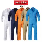 Hard Yakka 2 Pack Coverall Cotton Drill Lightweight Overall Phone Work Y00030