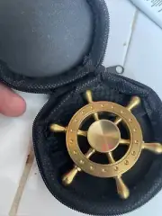 Captain Ship Wheel Heavy Brass Fidget Spinner Toy Adults Kids Boys Girls Spinner