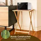 62cm Bamboo Folding Bedside Table Foldable TV Tray Outdoor Reading Kids Desk BBQ