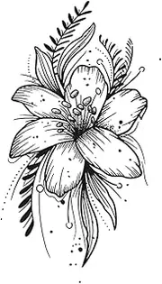 Cool Tattoos,Morning Glory HC-BB-829,Lily Tattoos,Water-Resistant,Real Tattoo Look,Resilience,Lasts 1-2 Weeks,18 x 11 cm