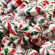Festive Starlight Mints 1kg Bag - Red Green White Swirl Candy - Gluten-Free Individually Wrapped