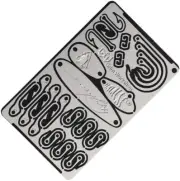 Grim Workshop Dave Canterbury Survival Card Fishing Hooks Lures Line Wrap USA