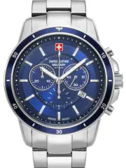 Swiss Alpine Military 7089.9135 Chronograph Mens Watch 44mm 10ATM