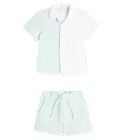 [Paade Mode] Paade Mode Cotton shirt and shorts set Y 12 green