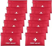 12 Pack Mini First Aid Kit Empty Bag, Travel Empty First Aid Kit Pouch Bag for Emergency at Home, Office, Car, Outdoors, Boat, Camping, Hiking(Bag Only)