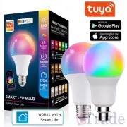 2x or 4x Pack Smart Bulb by Tuya Smart Life App Android iOS - RGB Colour Light