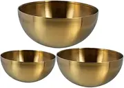 Veemoon 3pcs Stainless Steel Salad Bowl Large Metal Bowl Large Food Container Japanese Ramen Bowl Pasta Bowl Nesting Prep Bowl Fruit Storage Bowls Prep Cooking Bowl Mixing Bowl Pot at Home