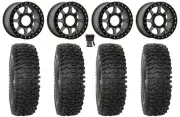 KS234 Addict 2 Beadlock 15" Wheels Gy 37" RC500 Tires Can-Am Renegade Outlander