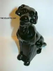 Mosser Handmade Glass Black Labrador Lab Dog Figurine Paperweight Made In USA!