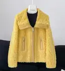 Genuine Lamb Wool Fur Coat Women's New Winter Loose Leather Lapel Collar Jacket