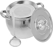VALICLUD Multi Purpose Grease Container with Strainer Secure Lid for Storing Lard Oils Seasonings Kitchen Essential for Home Chefs
