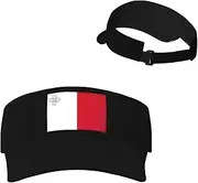 [Generic] National Emblem of Malta Sun Visor Hats Maltese Sunscreen Visor Cap for Sport Beach Tennis Golf Running Hiking