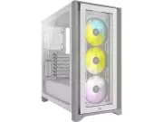 Corsair iCUE 4000X RGB ATX Mid Tower Gaming Computer PC Case - White