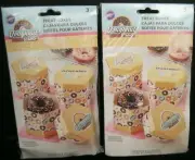 LOT OF 2 PACKAGES TOTAL OF 6 WILTON TREAT BOXES DOUGHNUT STAND #415-8059 NEW!