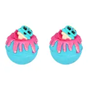 2PK Bomb Cosmetics Blue Raspberry Ice Bath Bomb Blaster Body Fragrance Tub Fizzy