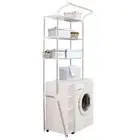 Adjustable Laundry Shelf Over Toilet Washing Machine Storage Rack Above Washe...