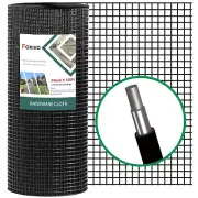 Black Hardware Cloth 1 inch × 1 inch Vinyl Coated Wire mesh 24 inch x 100 F