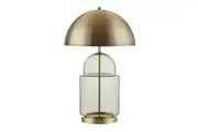 Amalfi Walter Domed Table Lamp Glass Base Metal Reading Bedside Lamp Home Office