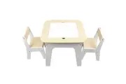 Kidbot Lego Table and Chair Set Childrens Kids Activity Play Centre Wooden Multifunctional Desk with Storage Space