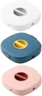 3Pcs Cable Organizer Box Rotatable Data Cable Holder Durable Material for Home Office Clutter Storage