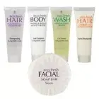 TRAVEL PACK Shampoo, Conditioner, Body Wash, Lotion 4 x 30ml plus BONUS Soap