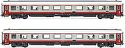 Rivarossi HR4351 FS 2 Unit Pack Gran Confort 85 Converted Freccia Model 1st Class Railway Vehicles - Coaches